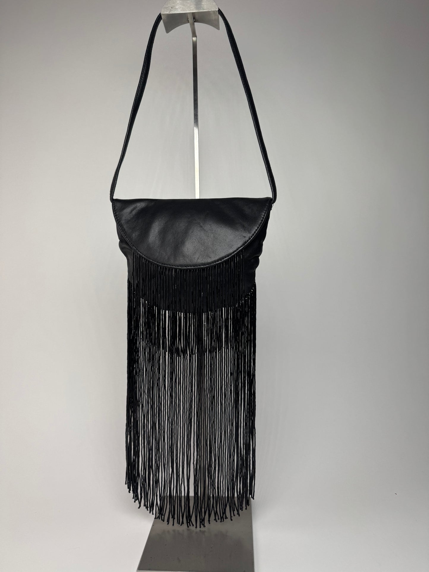 Vintage Armani Leather Bag Avantgarde Black