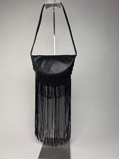 Vintage Armani Leather Bag Avantgarde Black