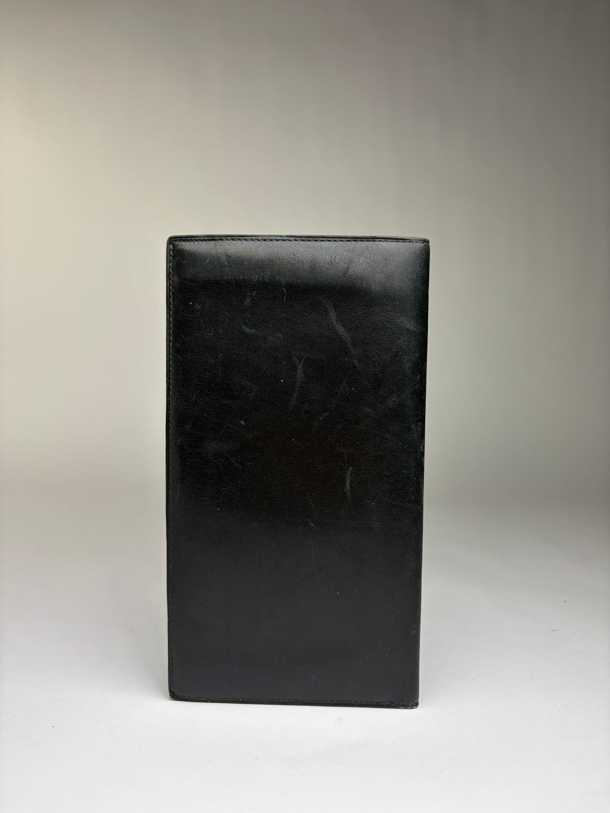 Vintage Celine Bifold Wallet Late 1980s Black Leather