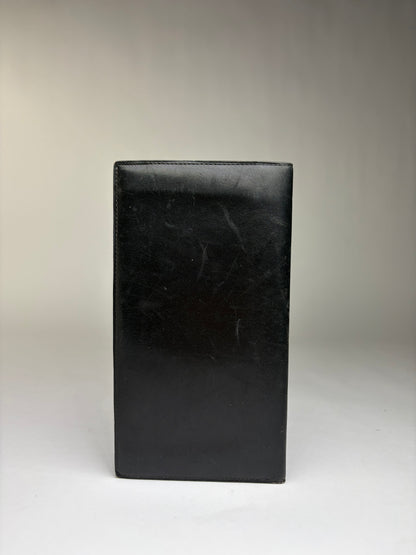 Vintage Celine Bifold Wallet Late 1980s Black Leather