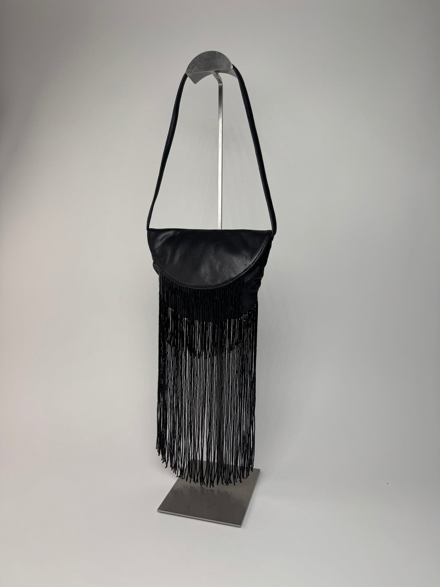 Vintage Armani Leather Bag Avantgarde Black