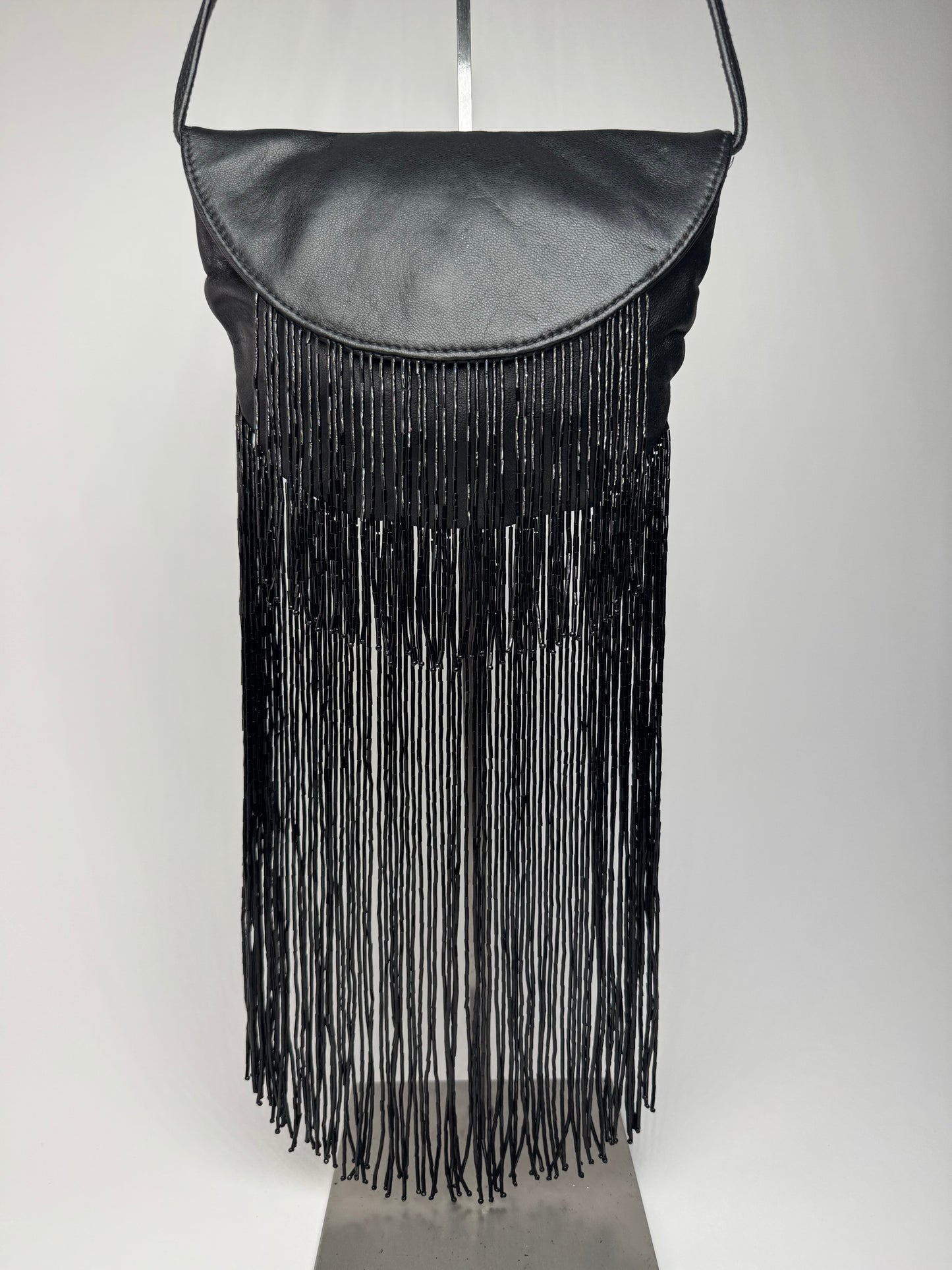 Vintage Armani Leather Bag Avantgarde Black