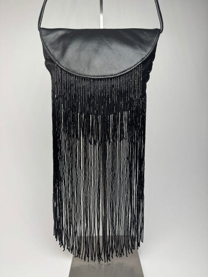 Vintage Armani Leather Bag Avantgarde Black