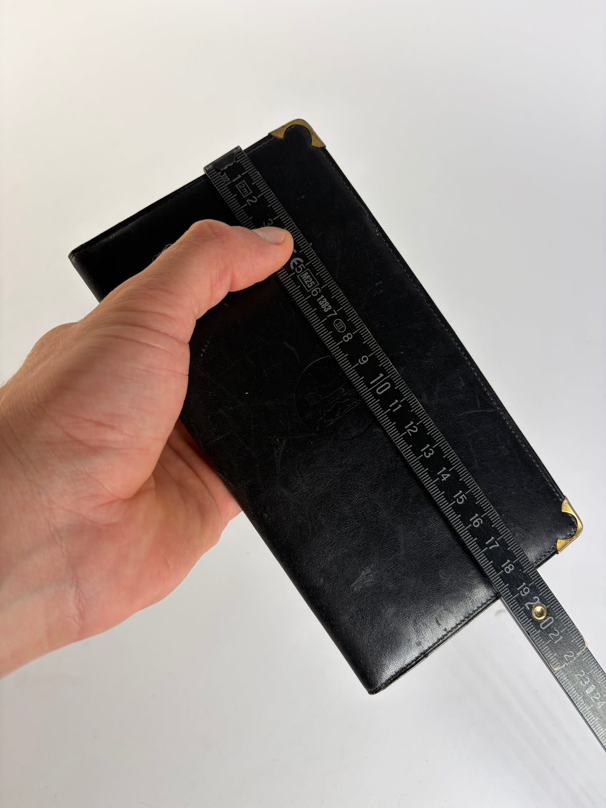 Vintage Celine Bifold Wallet Late 1980s Black Leather