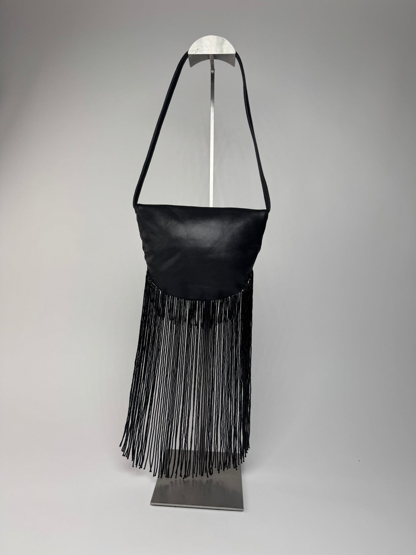 Vintage Armani Leather Bag Avantgarde Black