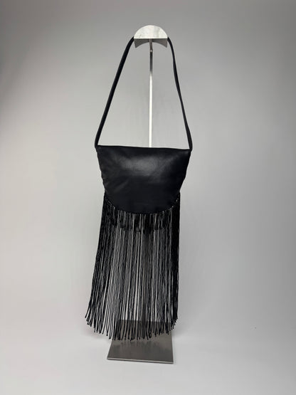 Vintage Armani Leather Bag Avantgarde Black