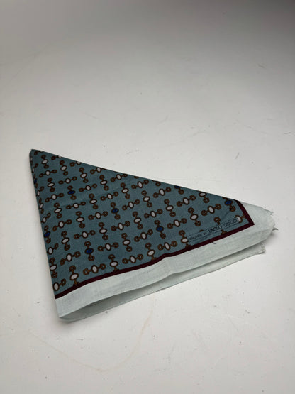 Vintage Gucci Horsebit Scarf Blue black