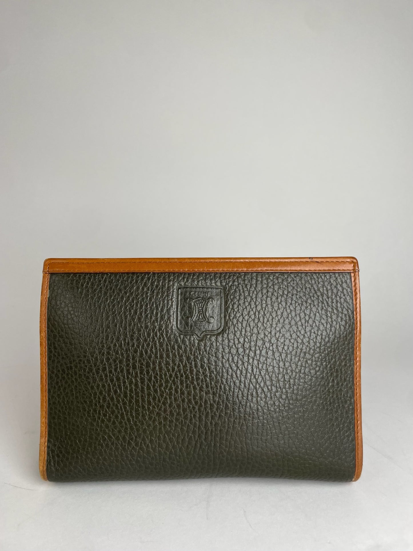 Vintage Celine Paris Clutch Black Brown