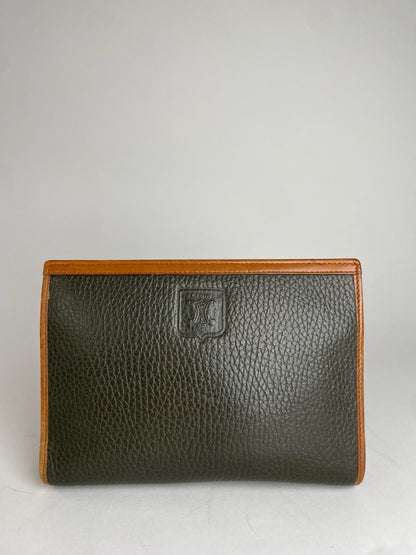Vintage Celine Paris Clutch Black Brown