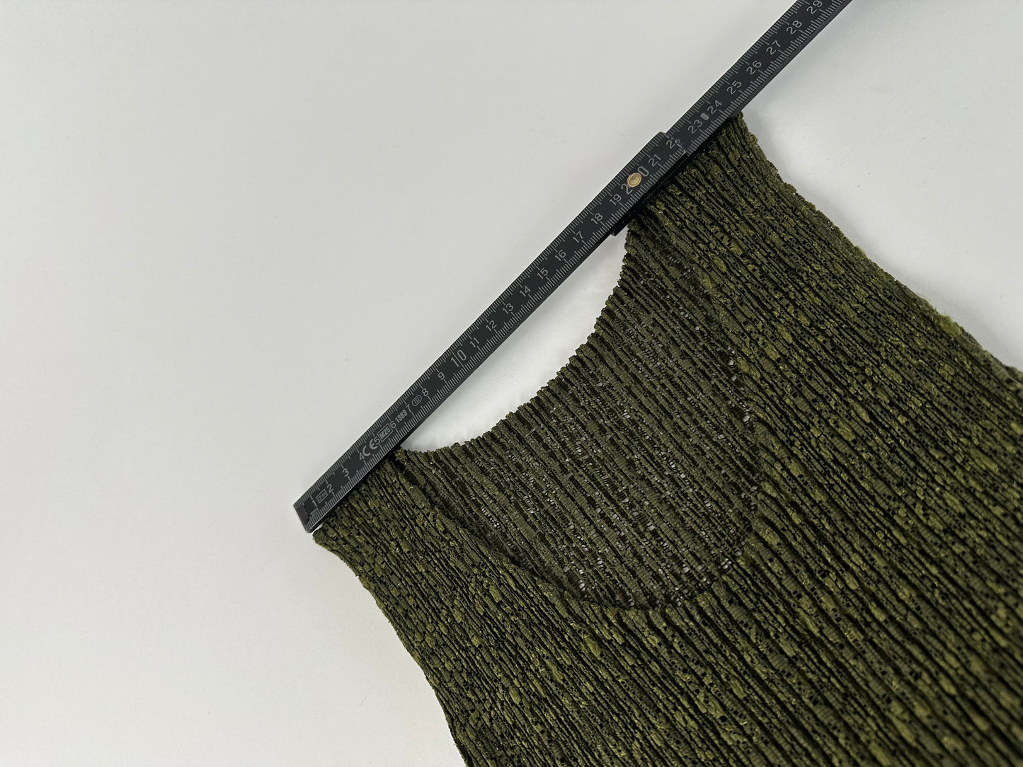 Vintage Pleats Metallic Accent Top Y2K Olive Gold