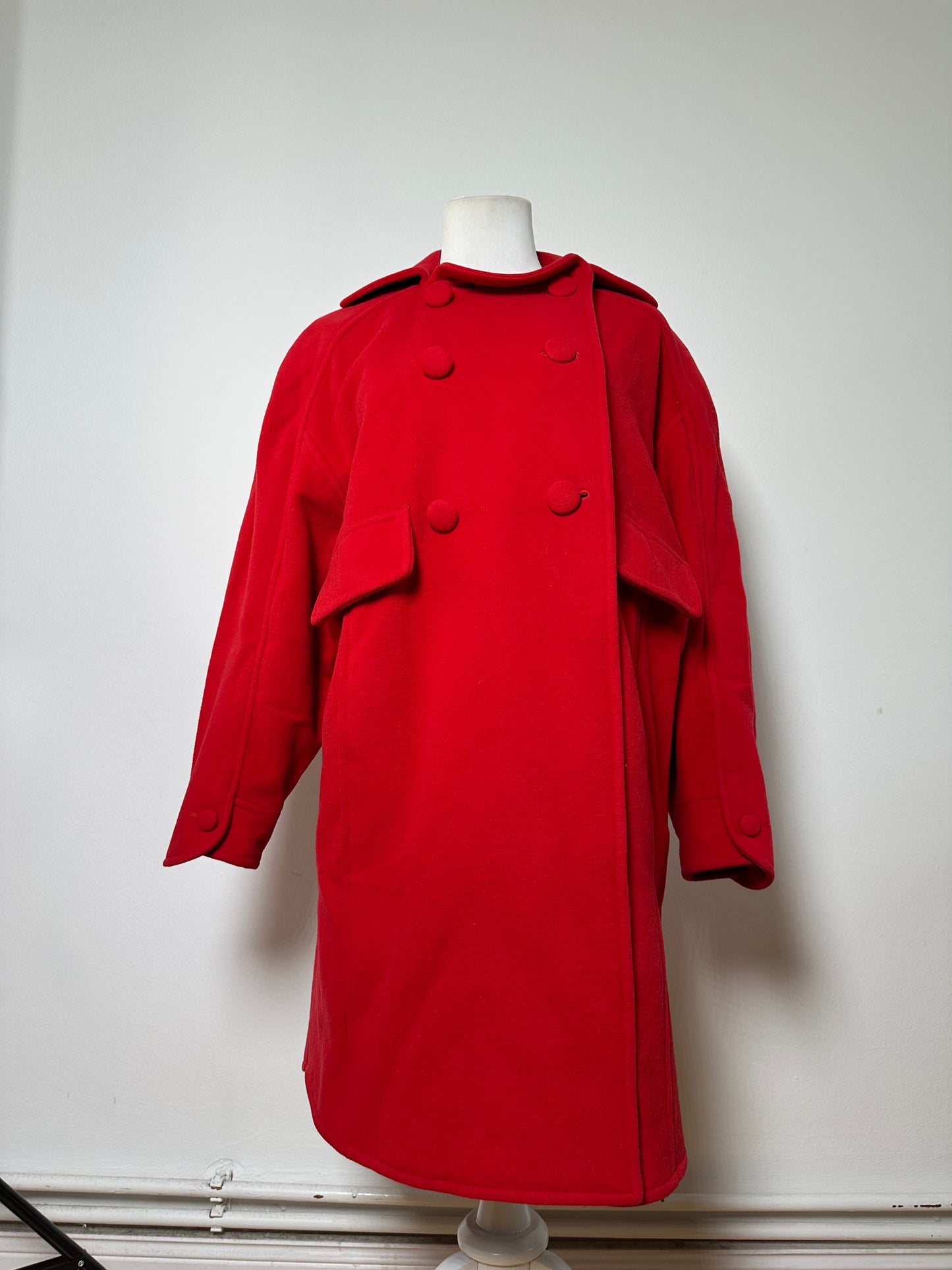 Vintage Fendi Wool Blend Coat Red L