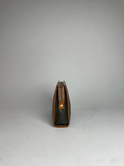 Vintage Celine Paris Clutch Black Brown