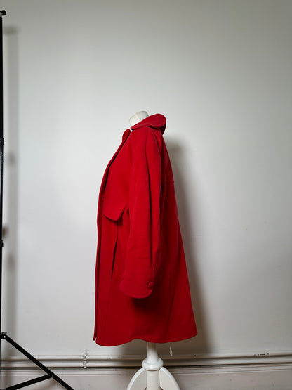 Vintage Fendi Wool Blend Coat Red L