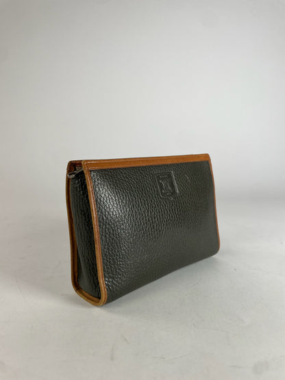 Vintage Celine Paris Clutch Black Brown