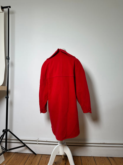 Vintage Fendi Wool Blend Coat Red L