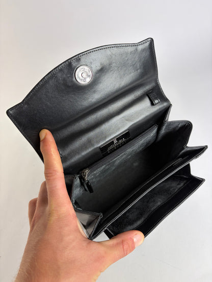 Vintage Givenchy Structured Top-Handle Bag Late 1980s Black