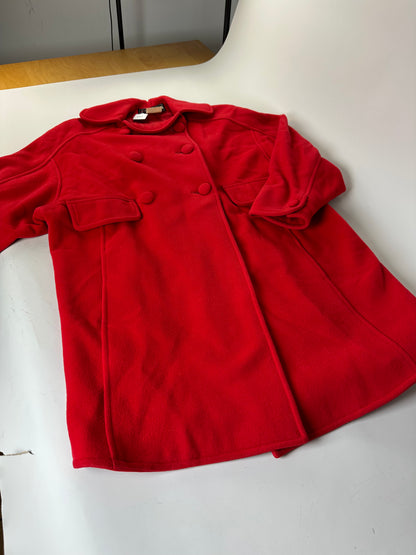 Vintage Fendi Wool Blend Coat Red L
