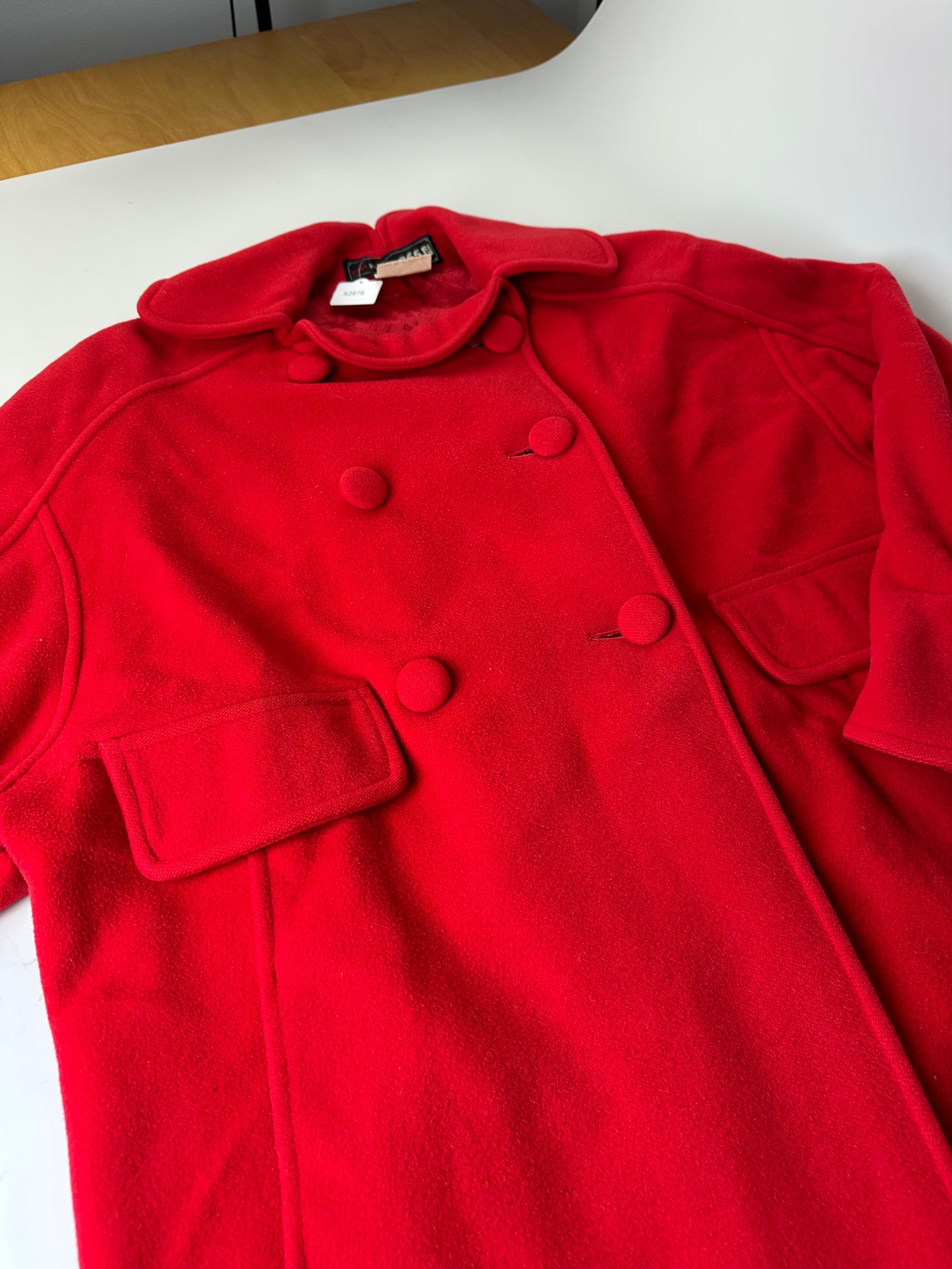 Vintage Fendi Wool Blend Coat Red L