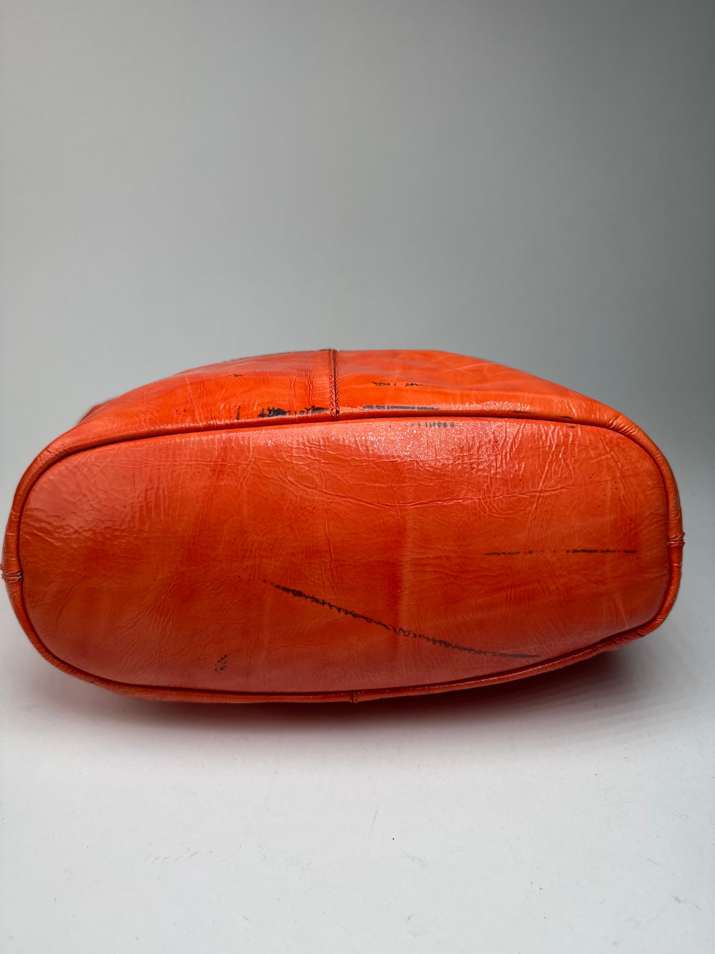 Sac vintage Givenchy Nightingale en cuir verni à deux voies Orange