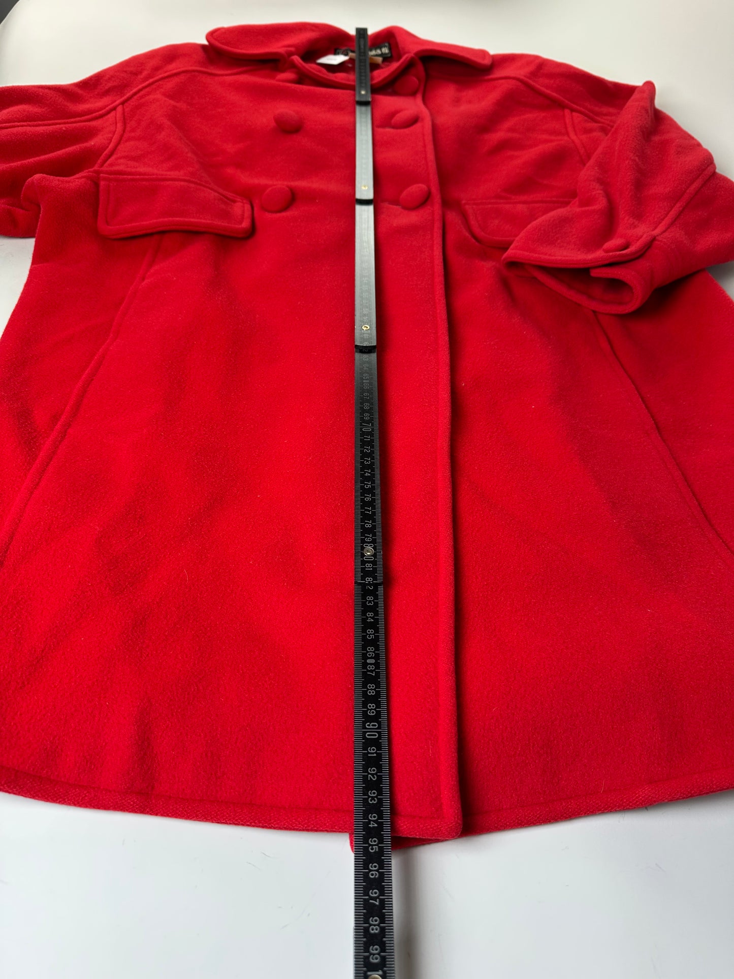 Vintage Fendi Wool Blend Coat Red L