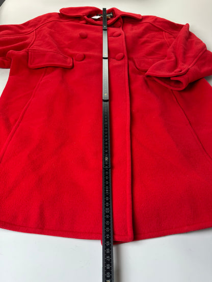 Vintage Fendi Wool Blend Coat Red L