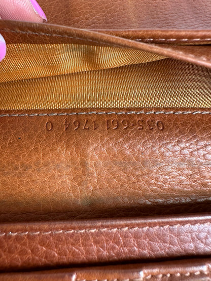 Vintage Gucci Grain Leather Bifold Wallet Late 1990s Brown