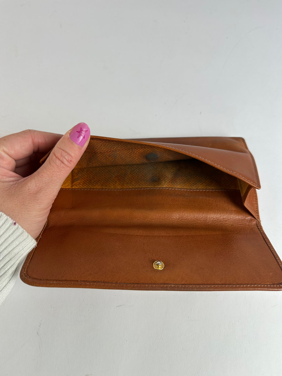 Vintage Gucci Grain Leather Bifold Wallet Late 1990s Brown