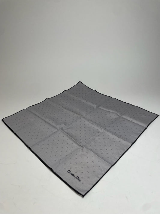 Vintage Celine Paris Monogram Scarf Grey Black