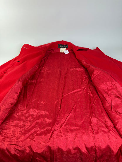 Vintage Fendi Wool Blend Coat Red L