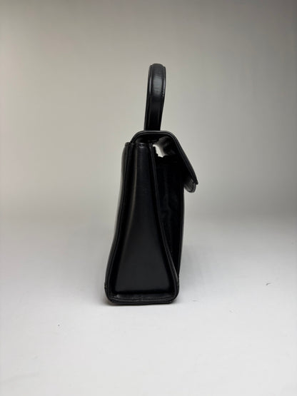 Vintage Givenchy Structured Top-Handle Bag Late 1980s Black