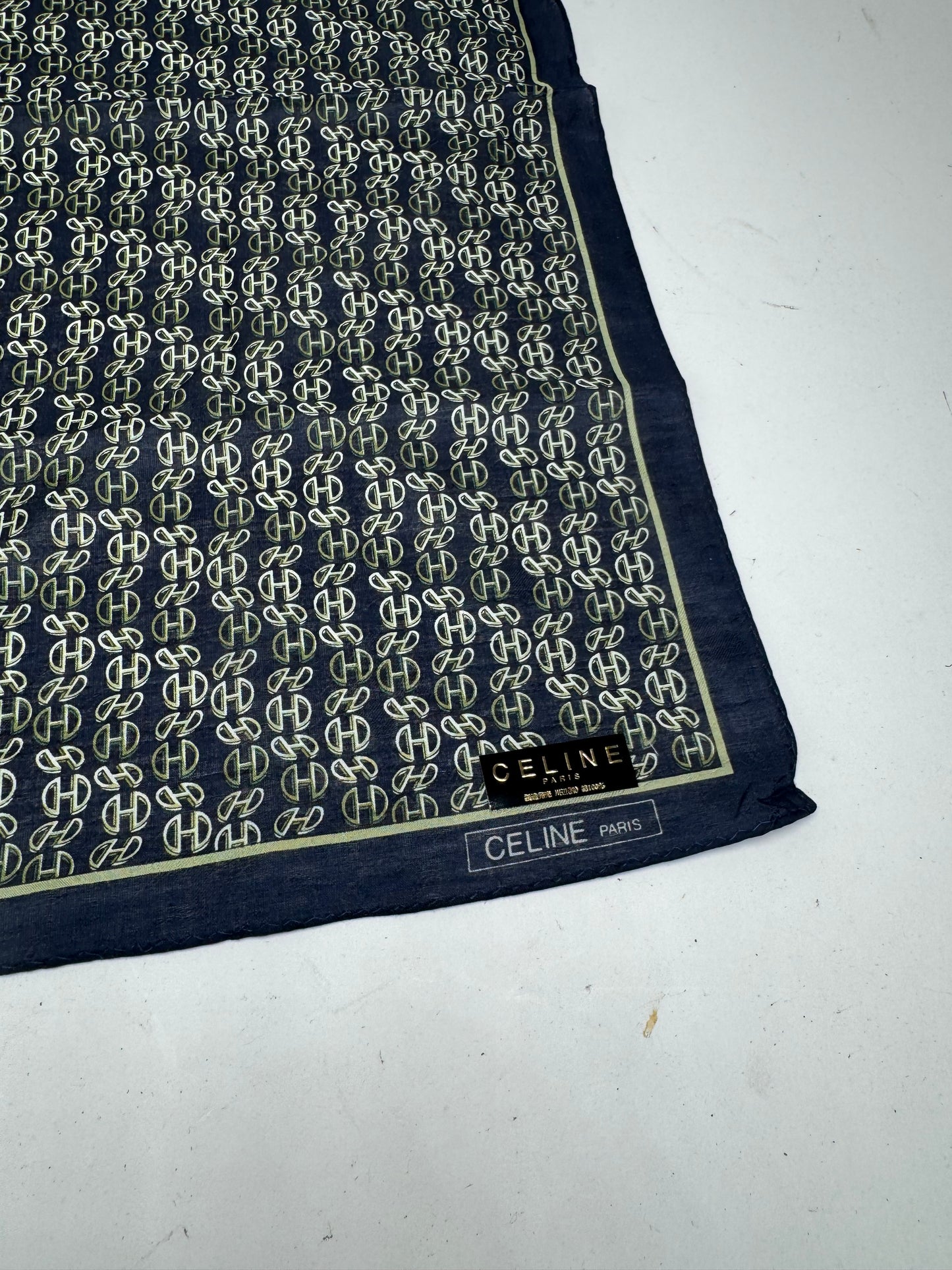 Vintage Celine Paris Chain monogram scarf