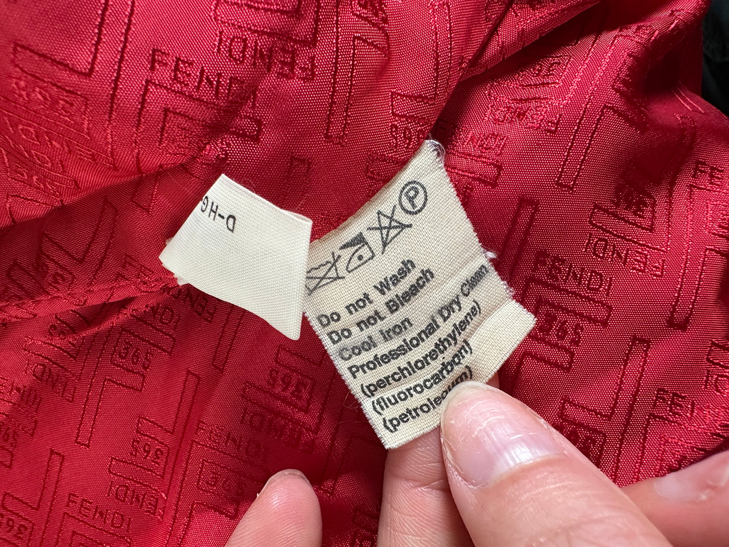Vintage Fendi Wool Blend Coat Red L