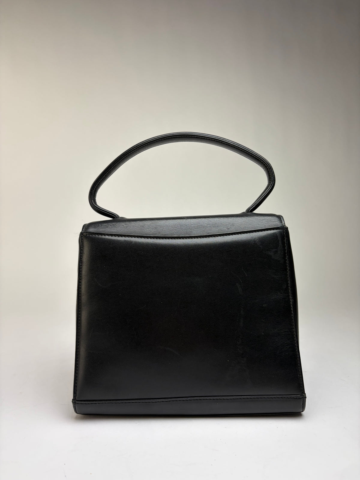 Vintage Givenchy Structured Top-Handle Bag Late 1980s Black