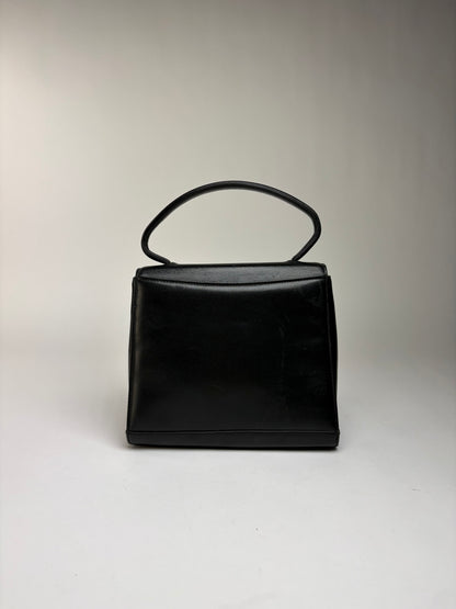 Vintage Givenchy Structured Top-Handle Bag Late 1980s Black
