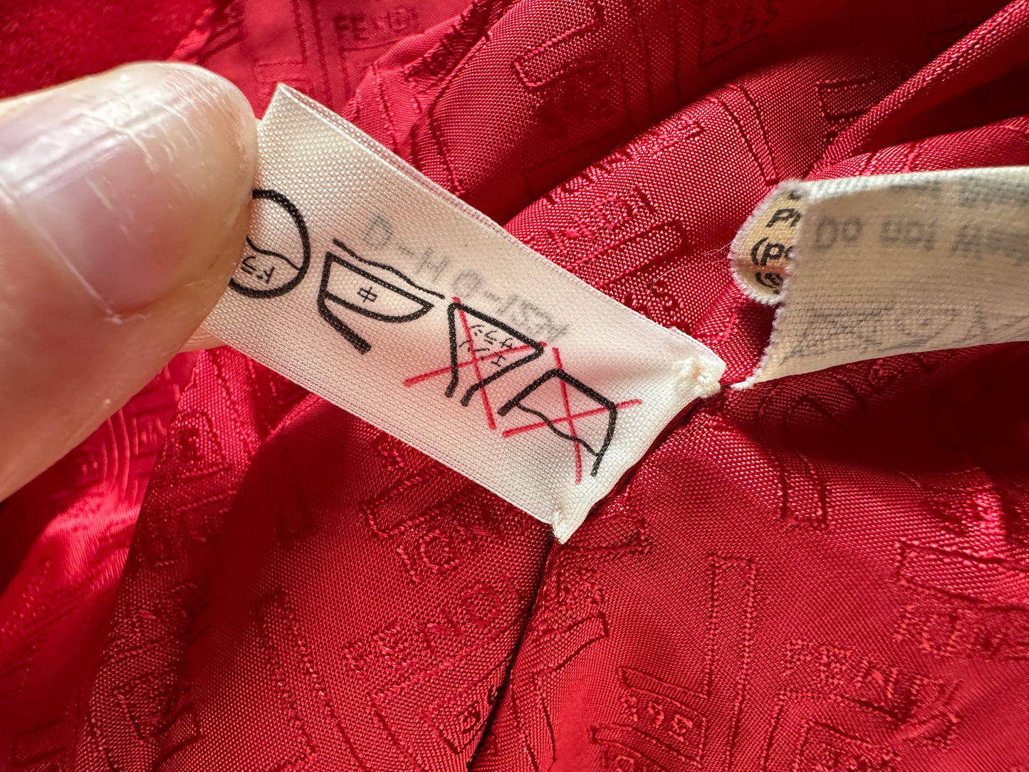 Vintage Fendi Wool Blend Coat Red L