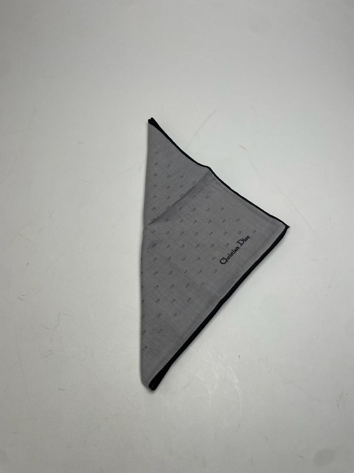 Vintage Celine Paris Monogram Scarf Grey Black