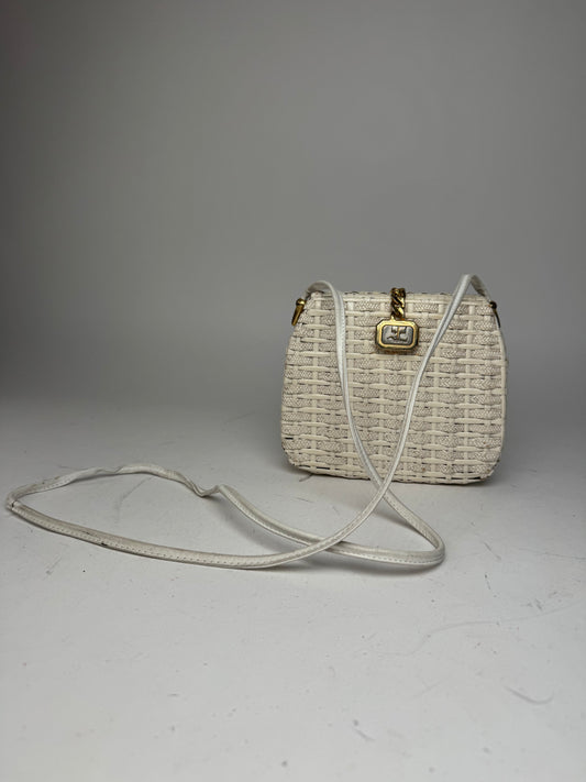 Vintage Courreges Paris Crossbody Bag White