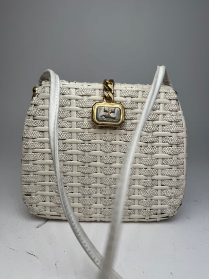 Vintage Courreges Paris Crossbody Bag White