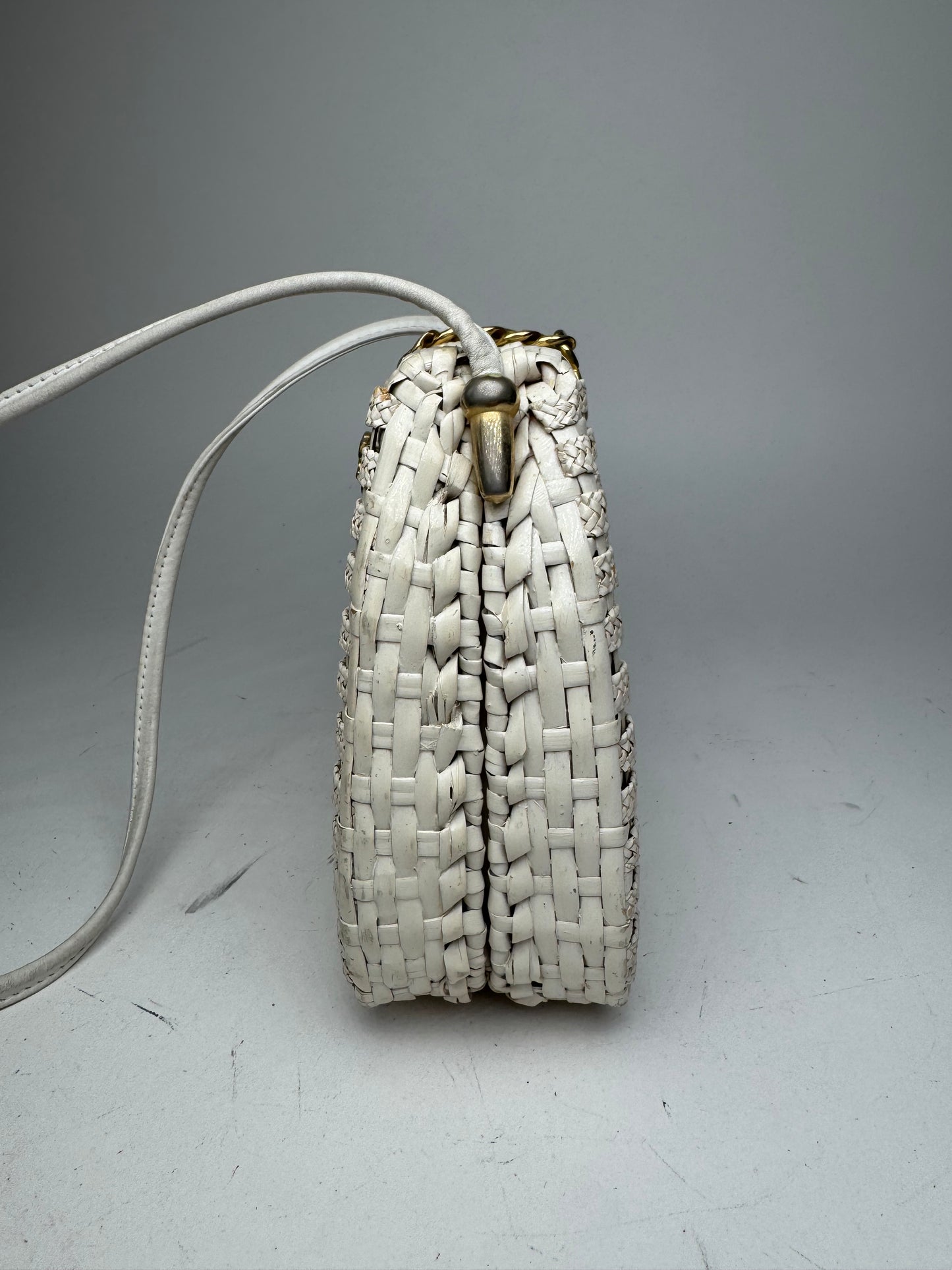 Vintage Courreges Paris Crossbody Bag White