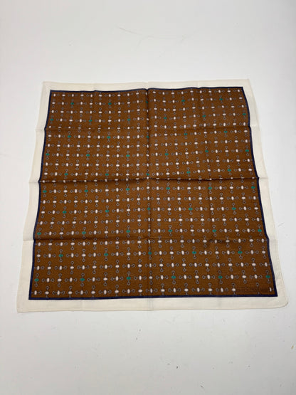 Vintage Gucci Horsebit monogram Scarf Brown white