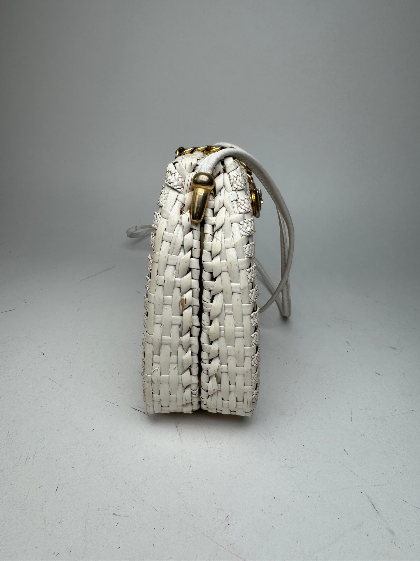 Vintage Courreges Paris Crossbody Bag White