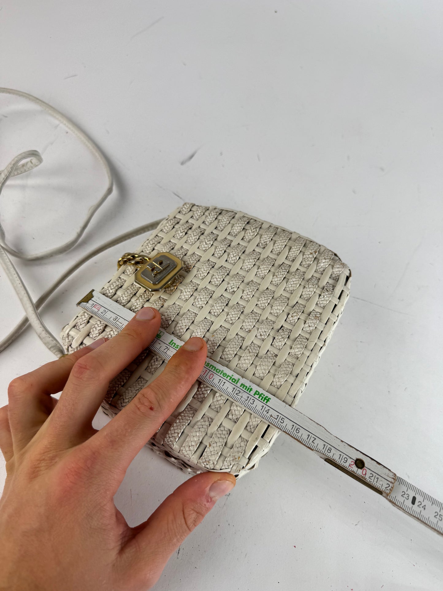 Vintage Courreges Paris Crossbody Bag White