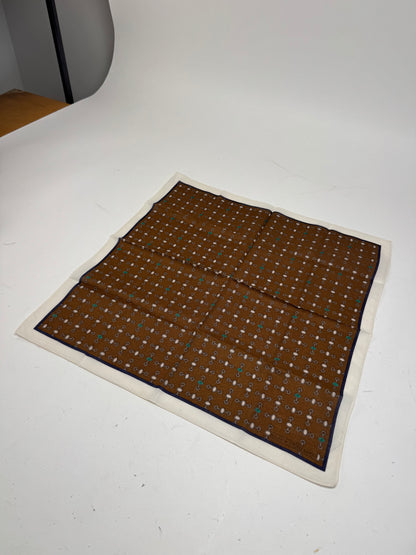 Vintage Gucci Horsebit monogram Scarf Brown white