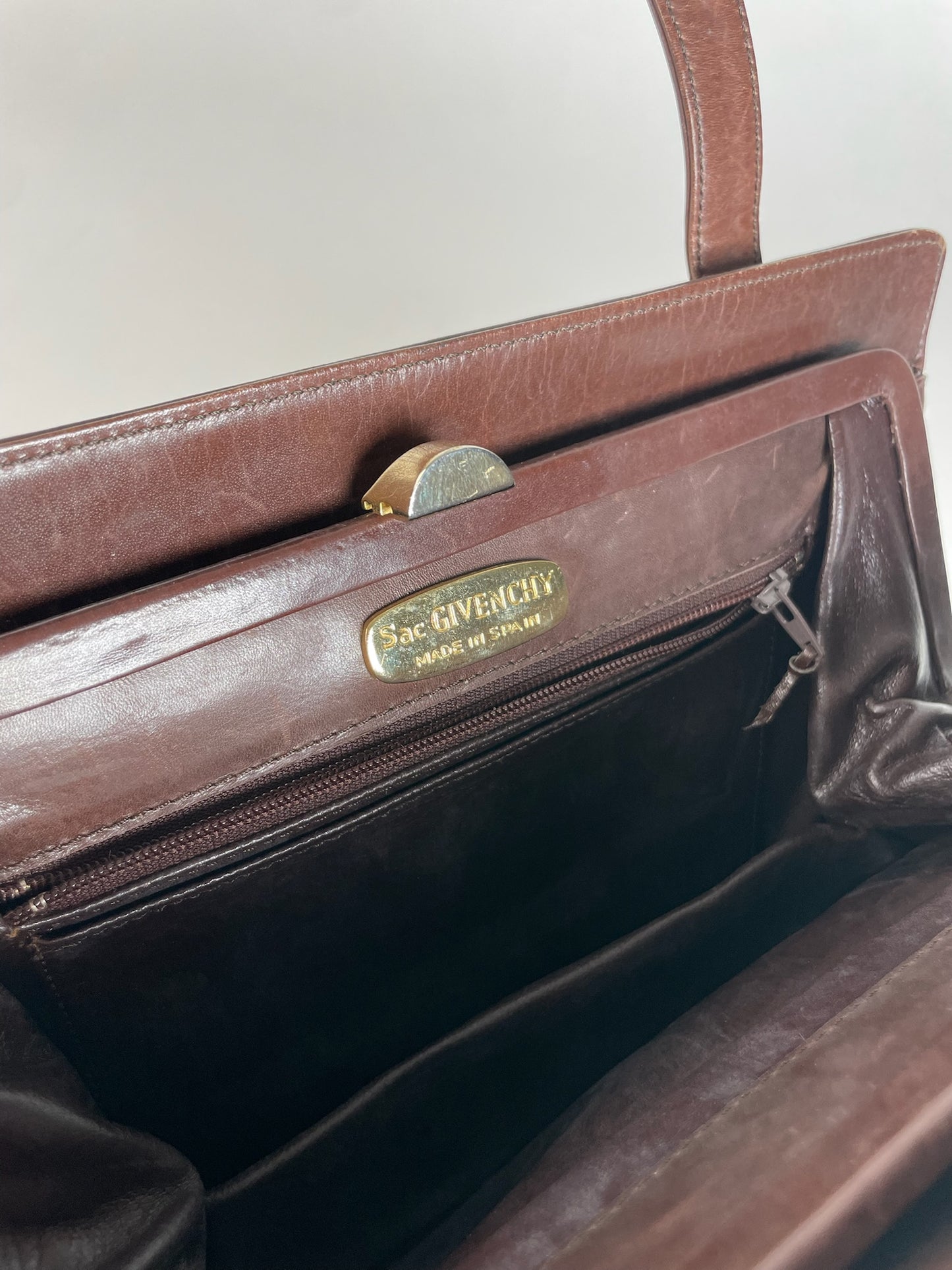 Vintage Givenchy Leather Handbag Brown