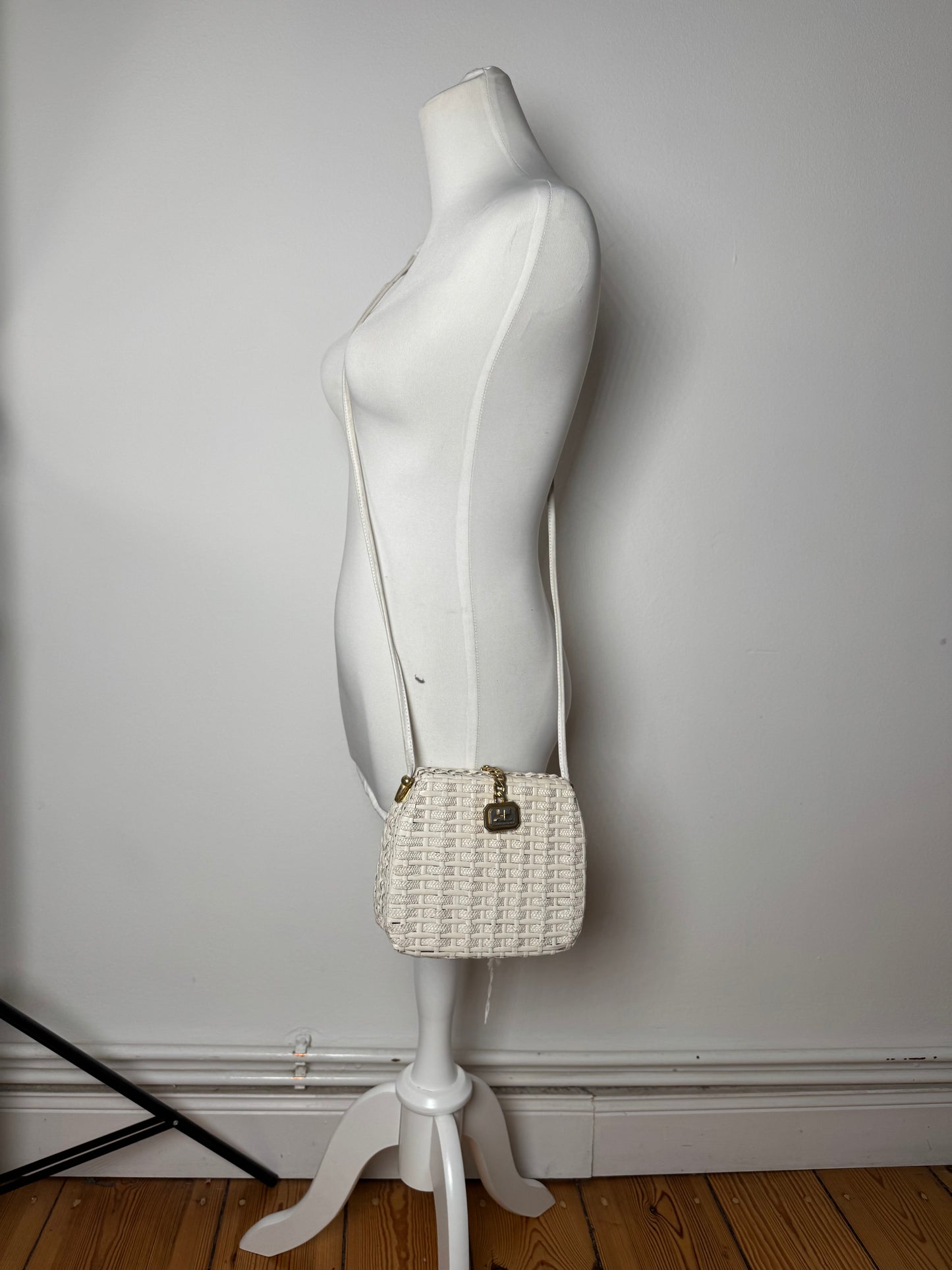 Vintage Courreges Paris Crossbody Bag White
