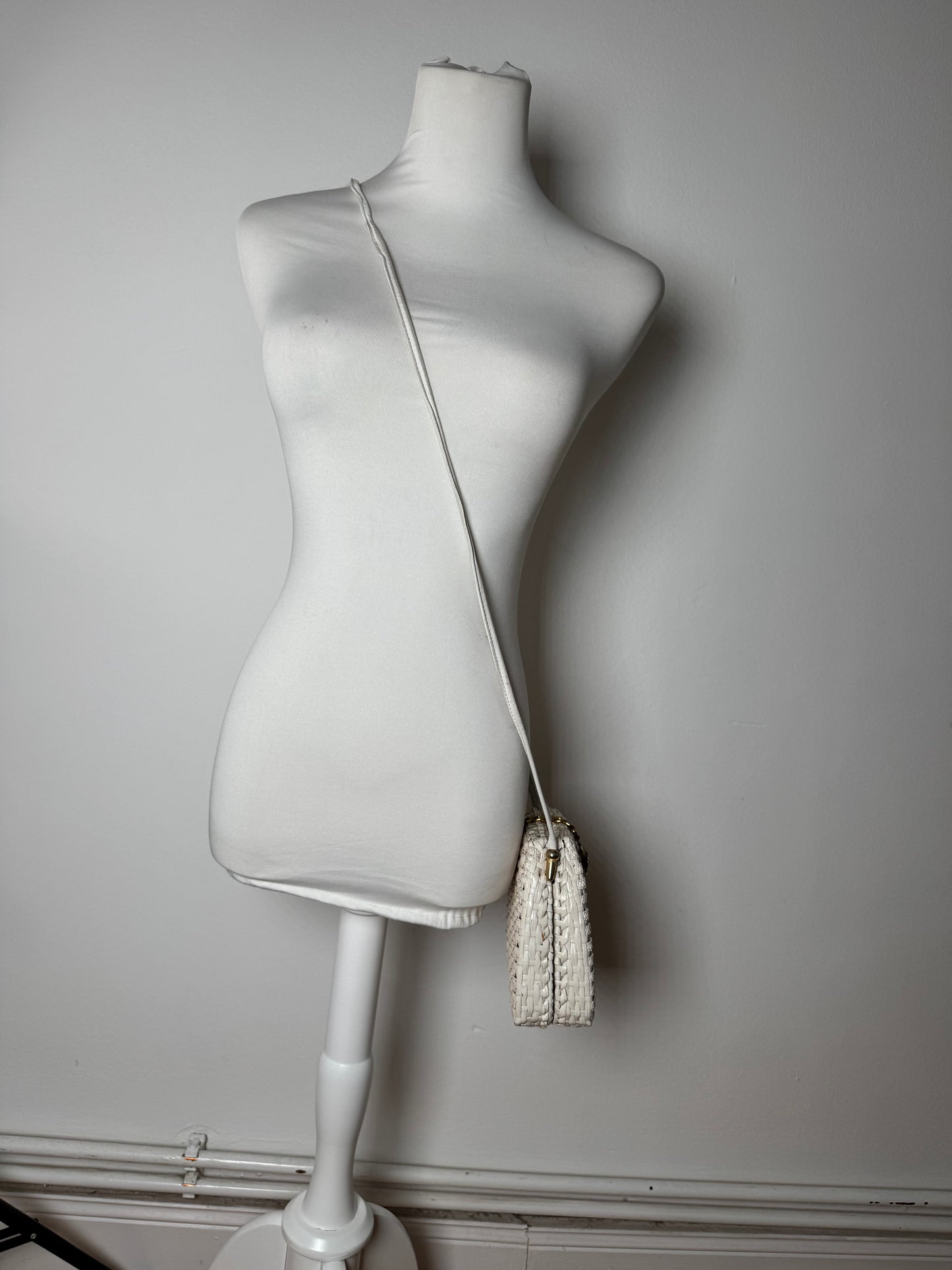 Vintage Courreges Paris Crossbody Bag White