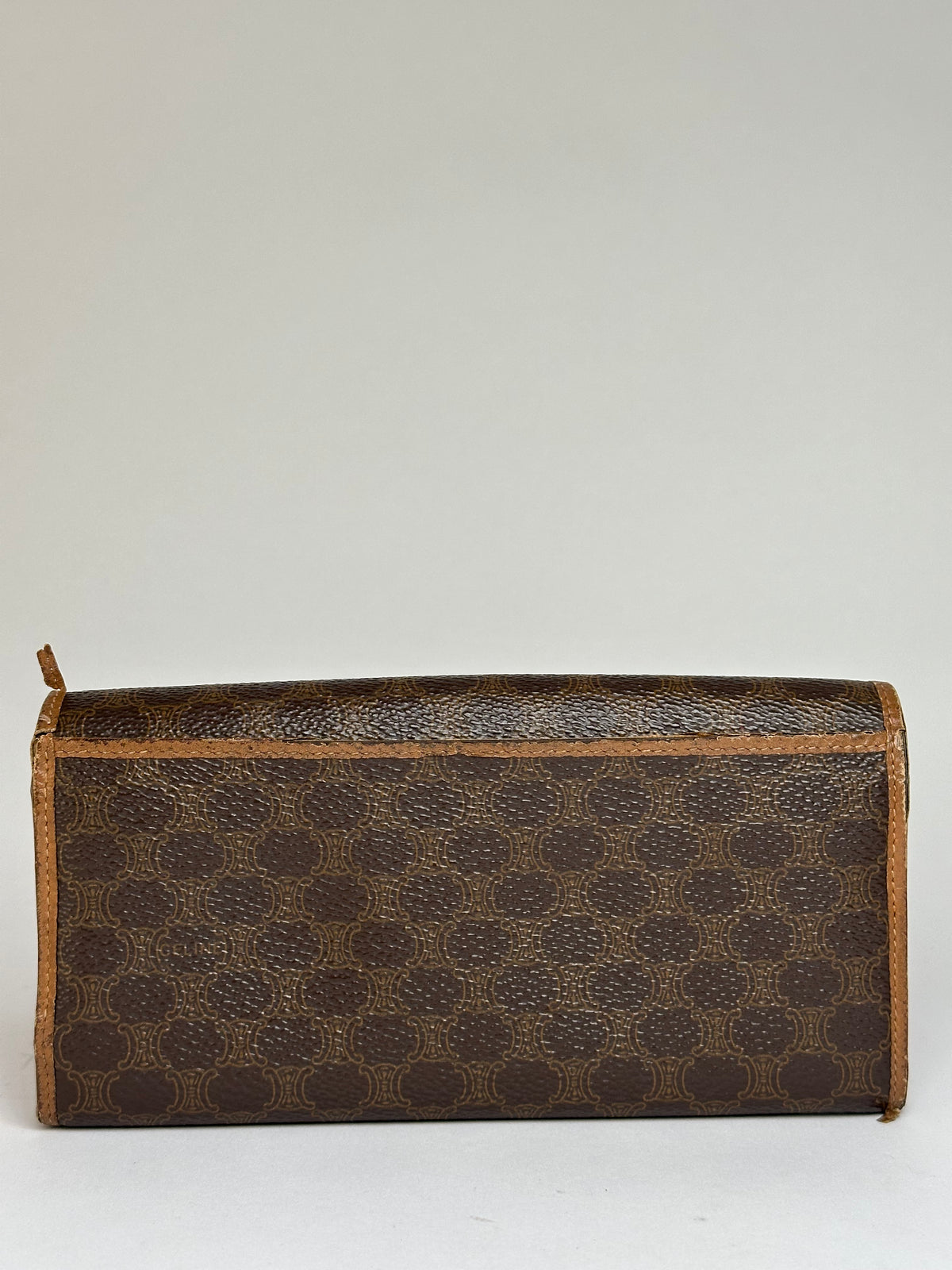 Vintage Celine Macadam Canvas Bifold Wallet Late 1980s Brown