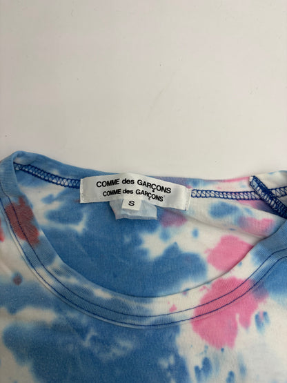 Vintage Comme des Garçons Long Sleeve T-Shirt Light Blue Pink S