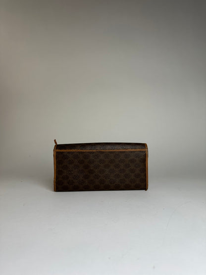 Vintage Celine Macadam Canvas Bifold Wallet Late 1980s Brown