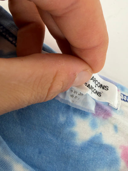 Vintage Comme des Garçons Long Sleeve T-Shirt Light Blue Pink S